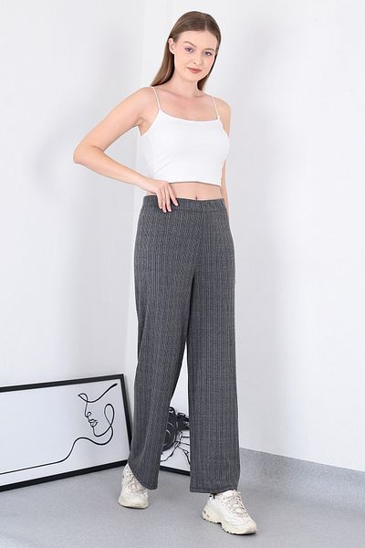 Lamirella Women's High Waist Stretchy Wide Leg Palazzo Pants Winter
