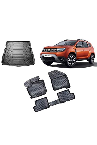 Rizline Dacia Duster 4x4 3d Paspas 3d Bagaj Havuzu 2018 Sonrası Siyah Set