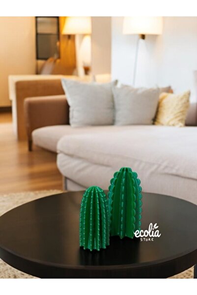 Main Collectibles 2'li Dekoratif Kaktüs Seti - 9 Cm Ve 6 Cm Ev-ofis Dekorasyon