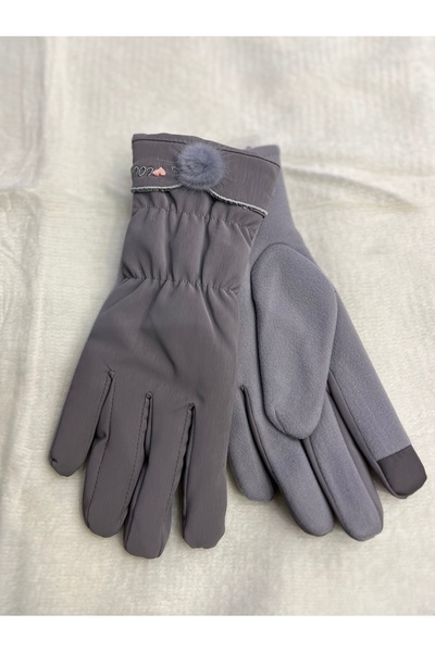 İşnar Kadın şişme dokunmatik polar eldiven