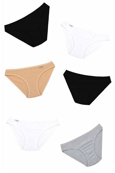 Tutku Chiloți bikini uni din elastan, 3 piese