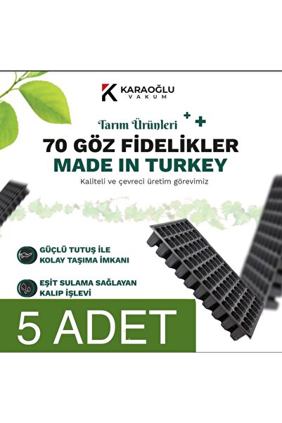 KARAOĞLU VAKUM AMBALAJ Fide Viyol 5 Adet 70 Göz Fide Viyolü Fidelik Fide Altl...