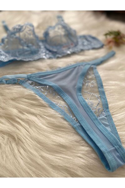 ARONA Барбі Блакитний Блакитний Бюстгальтер з мереживом - Дитячий блакитний - Lingerie Haven