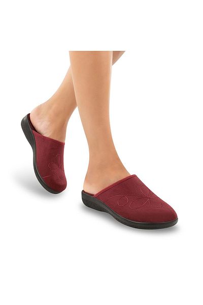 Muya Γυναικείες παντόφλες σπιτιού Claret Red Fiona Ανατομική Σόλα