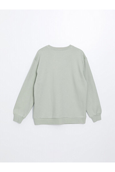 LC Waikiki Γυναικείο χοντρό φούτερ με στάμπα Lcwk Crew Neck