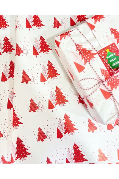 Meyofficial Christmas Pine Tree Patterned - Concepted Pelur Paper (50*70cm) Pack of 25