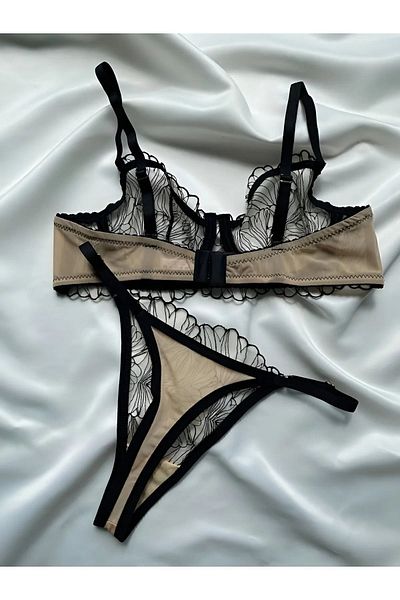 ARONA Σετ Bralet με μαύρο σχέδιο A-132/5