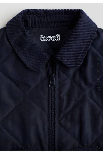 Butik Тъмносиньо ватирано палто