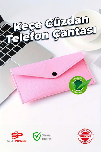 Self Power Lightweight Wear-Resistant Simple and Fashionable Travel Storage and Arrangement Felt Mobile Phone Wallet&Purse