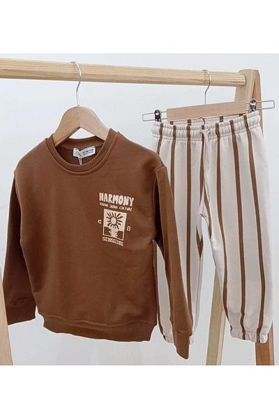 SOFT Boy's Harmony Striped Top and Bottom Tracksuit Set