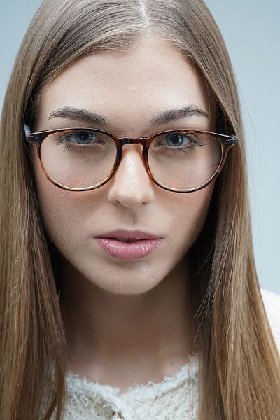 LOOKUP NEW Paul Leopard Clear Round Oval Tr90 Women Men Unisex Blue Screen Goggles Eyewear