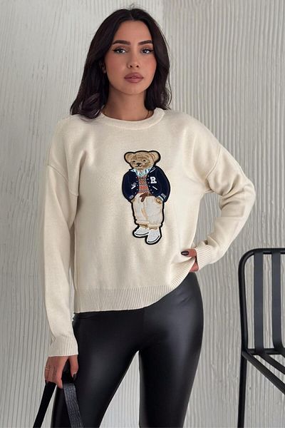 ZISHAN Pulover de damă model V2 Teddy Bear - Mărime standard