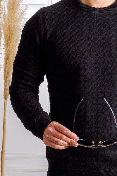 Sarar Interviu Sarar 0 Model tricotat cu guler Pulover tricotat negru