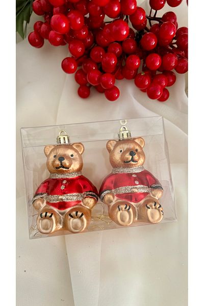 takı tutkum New Year Concept Christmas Tree Teddy Bear Tree Ornament