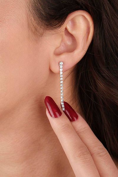 Hobigram Lade Stylish Crystal Stone Evening Dress Necklace and Earrings Set Special Occasions