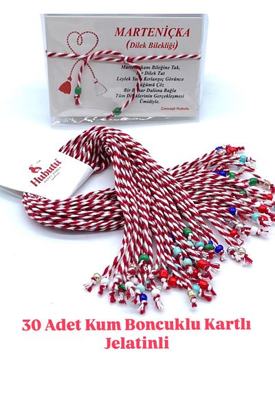 Concept HuBuTU 30 Gift Cards Gelatin Martenish March Floss Wishing Floss Bracelet