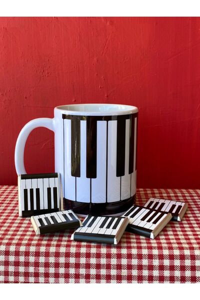 Hepsi Enteresan Piyano Kupa, Porselen Kupa, Piyano Sevenlere, Piyano Öğretmen...