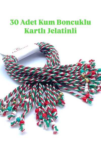 Concept HuBuTU 30 Gift Cards Gelatin Martenish March Floss Wishing Floss Bracelet