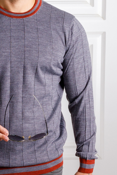 Sarar Інтерв'ю Сарар 0 Яка Вовна Сірий Трикотажний Светр