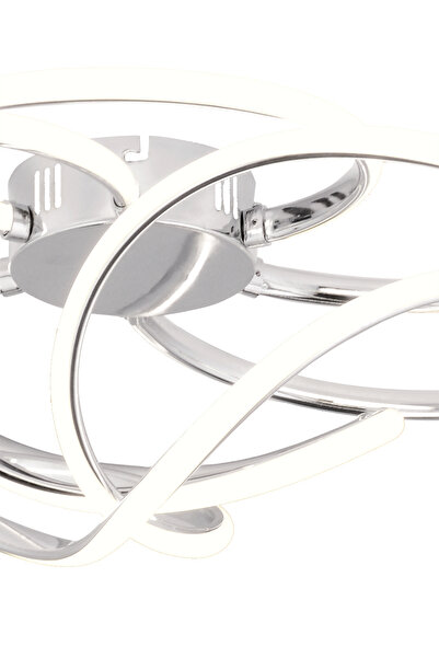 bordolux Pl 08 6 Model Krom 3 Renkli Salon Ve Oturma Odası Için Ideal Alüminyum Avize, 50x25