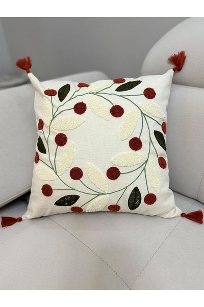 ŞENER HOME Decorative Punch Throw Pillow Cover