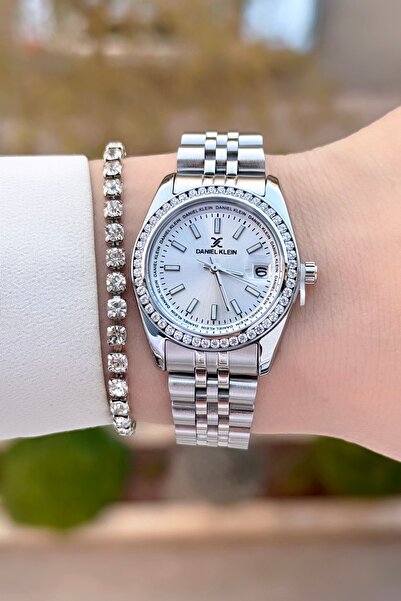 Daniel Klein Beyaz Renk 24 Ay Garantili Kadın Kol Saati ve Bileklik