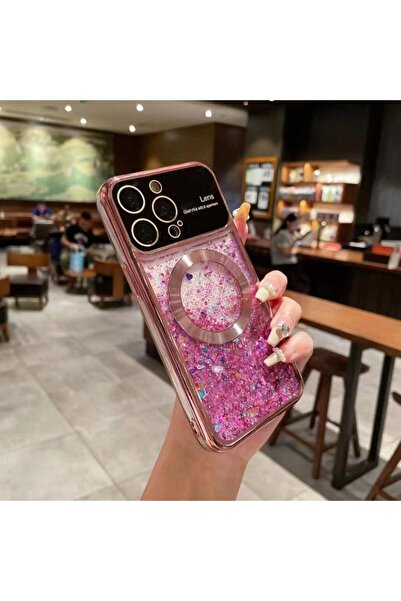 Store iphone 15 kılıf kapak magesafe özellikli hareketli simii lens korumalı