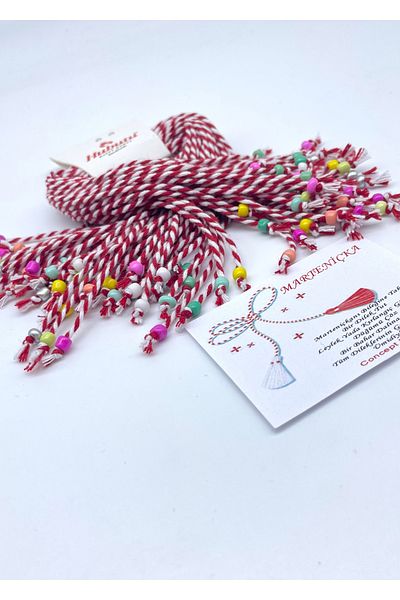 Concept HuBuTU 30 Pieces Gift Candy Sand Beaded Martenish March Floss Wish Luck Bracelet