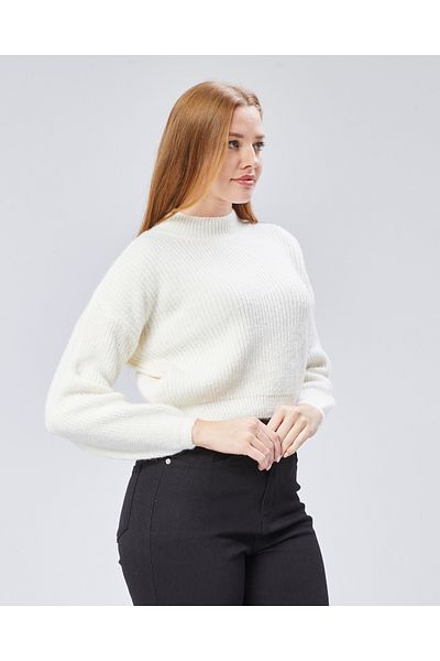MA ananas Women's Ecru Crew Neck White Sweater