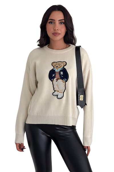 Moda Amore Pulover tricot cu ursuleț 005