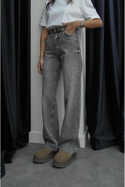 Havoş Γκρι Snow Washed Wide Leg Jean