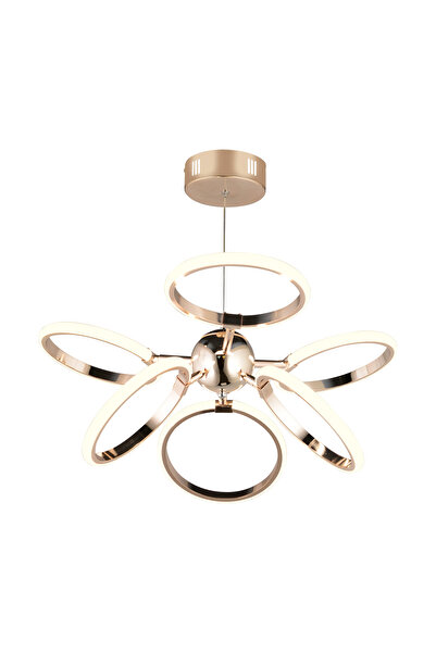 bordolux Ld 072 Model Gold 3 Renkli Salon Ve Oturma Odası Için Ideal Alüminyum Avize, 65x70