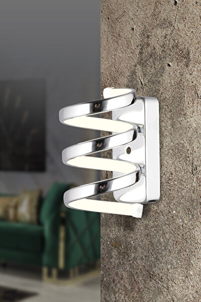 bordolux Ap 010 Model Krom 3 Renkli Koridor Ve Mutfak Için Ideal Aplik Alüminyum Avize, 20x20