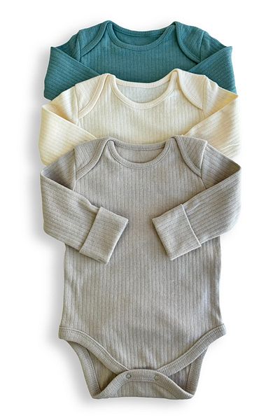 Stork Qiza and Vera 3+3 6-Piece Baby Bottom Top Baby Bodysuit and Baby Tights