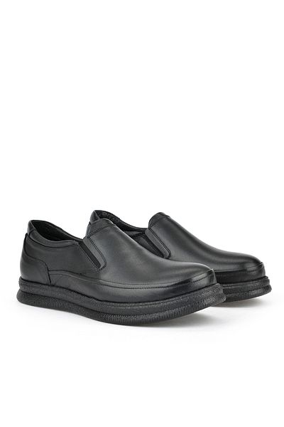 Ziya Ανδρικά παπούτσια Comfort από γνήσιο δέρμα - 14310ZCL03 Μαύρο