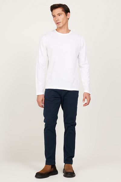 ALTINYILDIZ CLASSICS Εύκαμπτο βαμβακερό ανδρικό Navy Blue Slim Fit Slim Fit με 5 τσέπες
