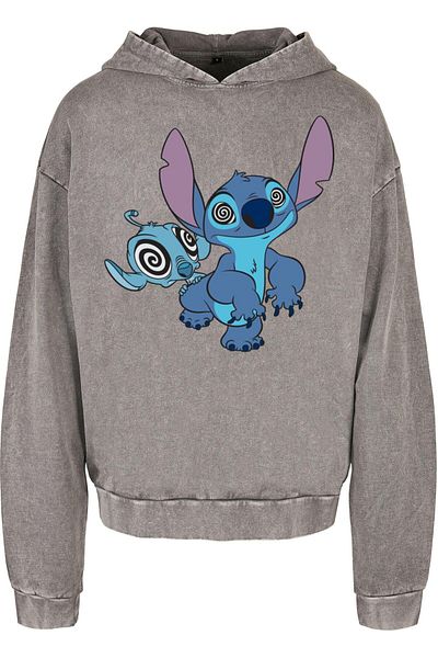 ABSOLUTE CULT Lilo And Stitch - Hypnotized Acid Washed Oversize Hoody