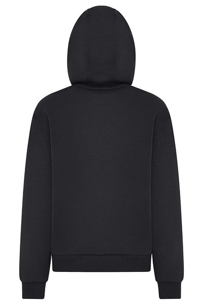 Mister Tee Flauschiger Kapuzenpullover mit Aufnäher im Paris-Schriftzug-Stil