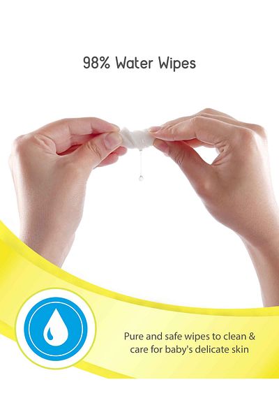 Babyhug Premium Baby Lemon Wipes - 72 Pieces