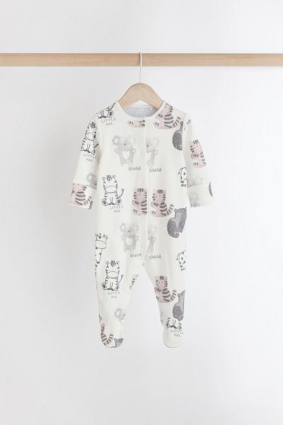 Next Baby 100% Organic Cotton Black/White Little Animal Patterned 4-Piece Sleeping Bag Set Alyn26374