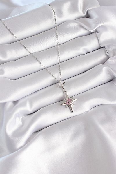 Skygo 316L Steel Robotrend Silver Color Zircon Stone Polar Star Model Women's Necklace