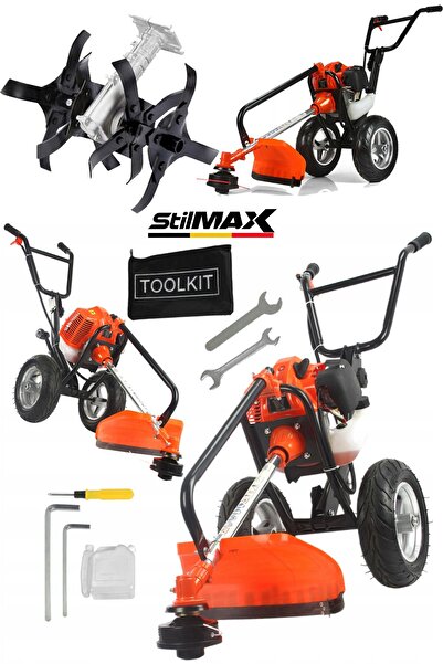 stilmax Mini Çapalama Makinesi ve Tekerlekli Ot Biçme Tırpan Seti  Dayanıklı, Güçlü ve Verimli Çözüm