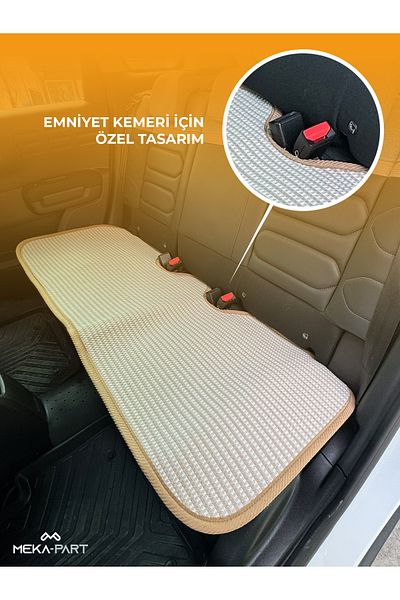 TREND Meka Part Anti-Slip Seat Protector Cover 3 Pieces Serme Universal Beige