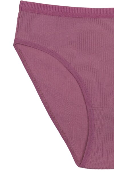 Humaone Kadın %100 Pamuk 5'li Fitilli Bel Bikini Külot Lacivert, Beyaz, Gül Kurusu Bk2-b4