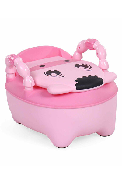 Babyhug كرسي مرحاض على شكل بقرة للأطفال، آمن ومريح مع مسند ظهر مرتفع، سهل الت...