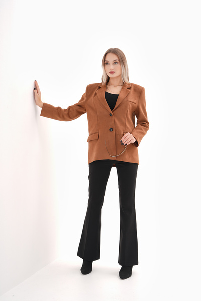 Pulli Collection Süet Tam Kalıp Yeni Sezon Ceket