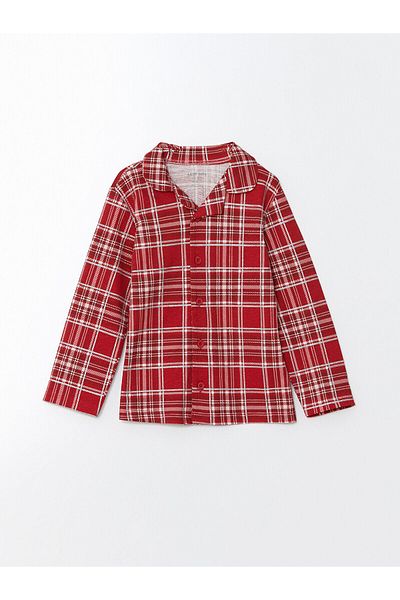 LC Waikiki Polo Collar Long Sleeve Baby Girl Pajama Set