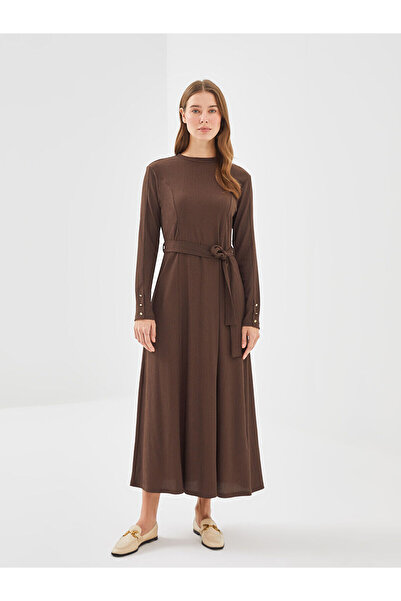 LC Waikiki Vizyon Yeni Sezon Bisiklet Yaka Dokulu Elbise