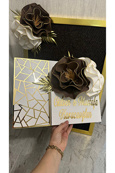 Mgs Kapı Süsü Ve Çerçeveli Paspas Takımı Beyaz Gold Renk (İSİM KISMINI MSJ YOLU ILE ILETİN LTF)