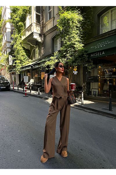 OUZ Fashion Women's Poly Viscose Lined Suit Set
